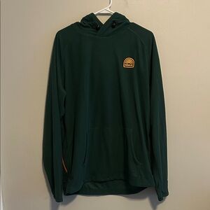 Howler Brothers Kelly Green Microgrid Hoodie with Amber Logo